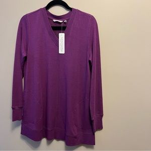 NWT Small Soft surroundings purple siesta soft sweater